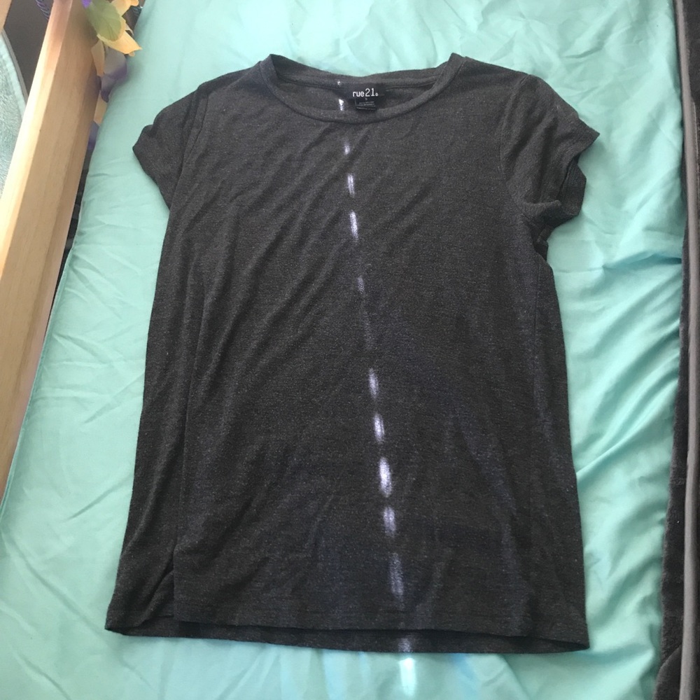 Gray crop top